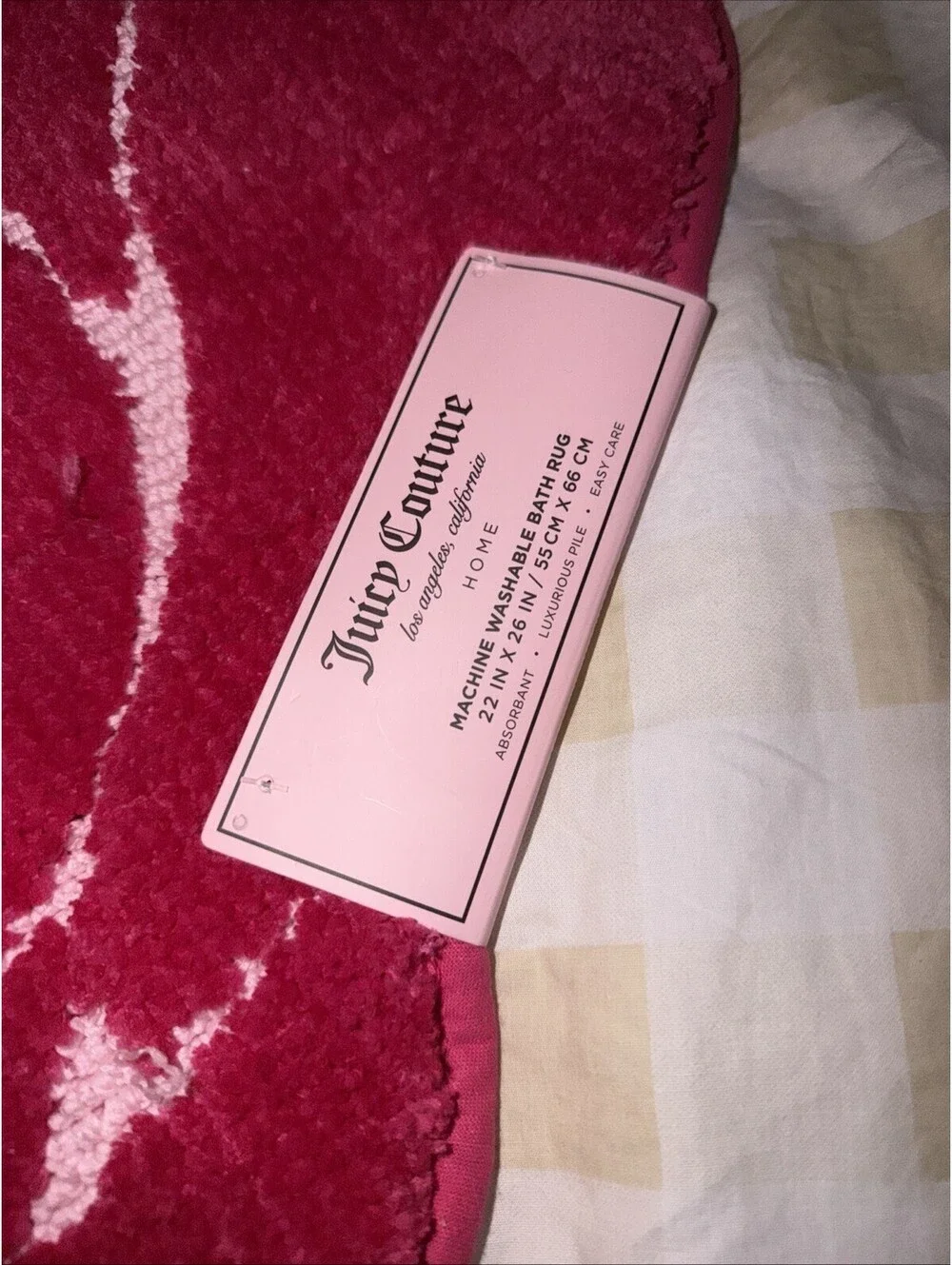 Juicy Couture pink ROSE Bath Rug